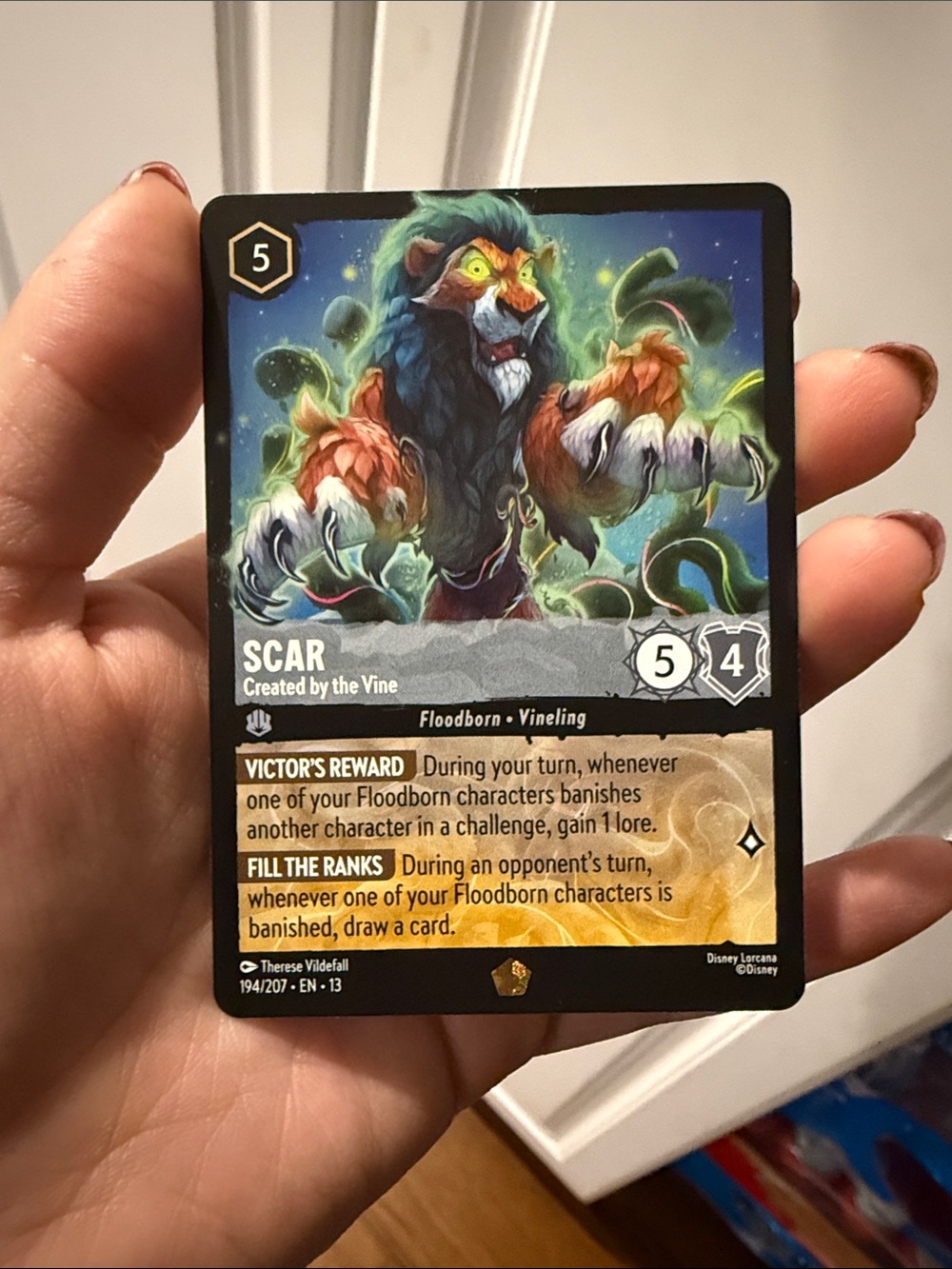 Scar Created by the vine 194/207 Disney Lorcana Attack of the Vine Trading Card